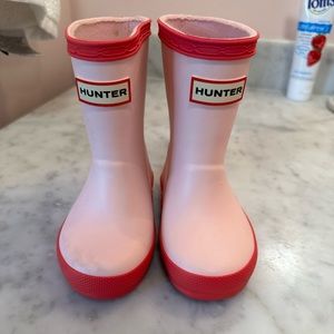 Girls Hunter Boots size 4 infant/walker